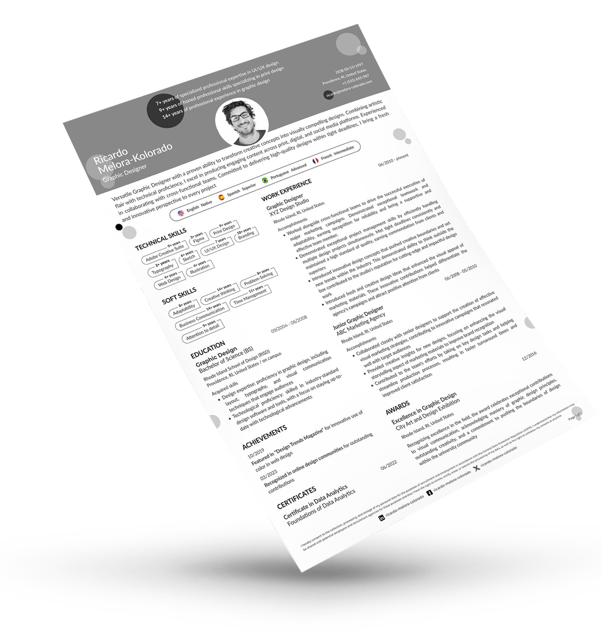 illustrative CV